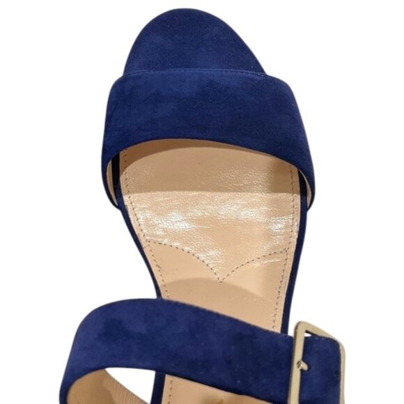 Prada NAVY Suede Platform Sandals NEW with COA - Picture 5 of 17